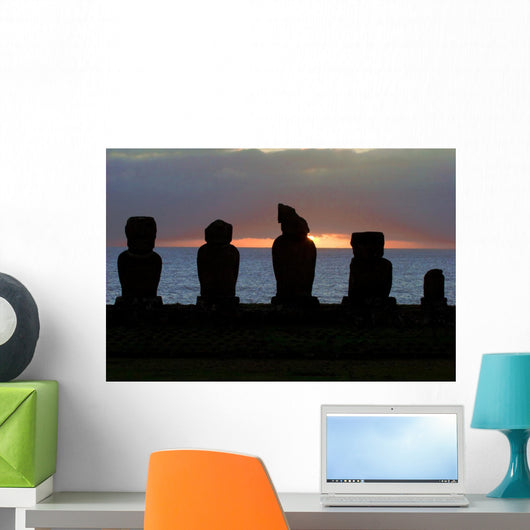 Easter Island - Sunset at Tahai Wall Mural
