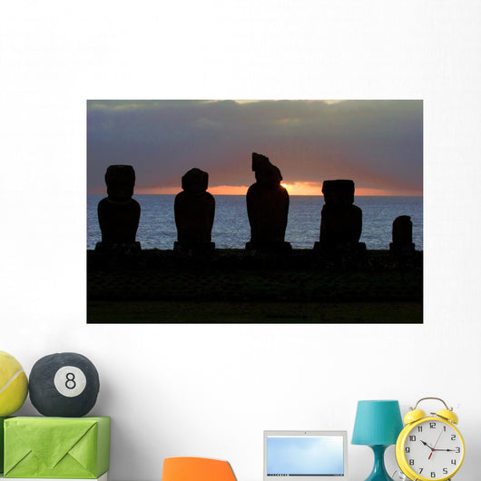 Easter Island - Sunset at Tahai Wall Mural