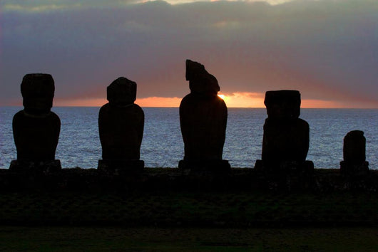 Easter Island - Sunset at Tahai Wall Mural