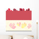 Set Red Leaves Wall Decal