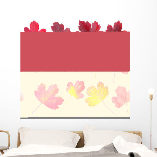 Set Red Leaves Wall Decal
