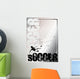 soccer silver poster background 5 Wall Mural