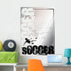 soccer silver poster background 5 Wall Mural