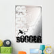 soccer silver poster background 5 Wall Mural