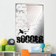 soccer silver poster background 5 Wall Mural