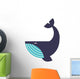 Humpback Whale Icon Vector Wall Decal