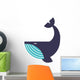 Humpback Whale Icon Vector Wall Decal
