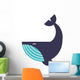 Humpback Whale Icon Vector Wall Decal