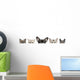 Dog Head and Cat Heads Wall Decal