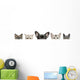 Dog Head and Cat Heads Wall Decal