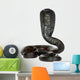 Portrait of Egyptian cobra, against white background Wall Decal