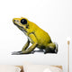 Side view of Golden Poison Frog, against white background Wall Decal