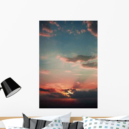 Red Sunset Wall Decal Design 5