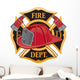 Fire Department Cross Symbol Wall Decal