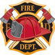 Fire Department Cross Symbol Wall Decal