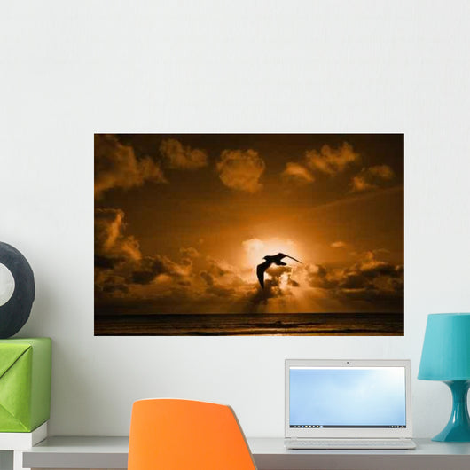 Red Sunset Wall Decal Design 3