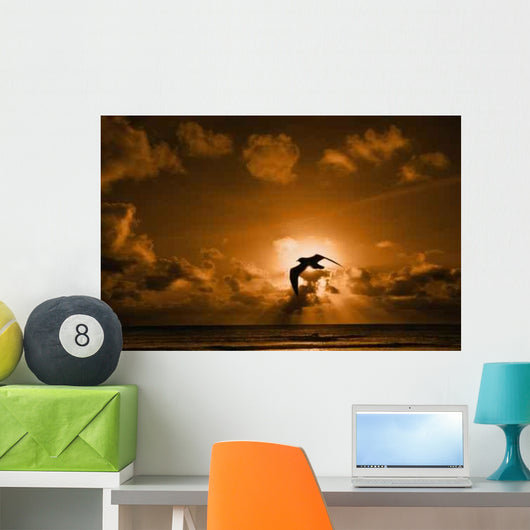 Red Sunset Wall Decal Design 3