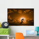 Red Sunset Wall Decal Design 3