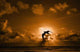Red Sunset Wall Decal Design 3