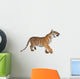 Bengal Tiger,1 year old, walking in front of white background Wall Decal