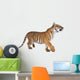 Bengal Tiger,1 year old, walking in front of white background Wall Decal