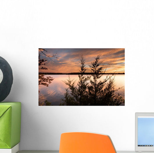 Vibrant Sunset Lake Fellows Wall Decal