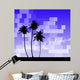 Abstract palm & summer background Wall Mural