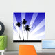 Abstract palm & summer background Wall Mural