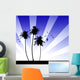 Abstract palm & summer background Wall Mural