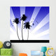 Abstract palm & summer background Wall Mural