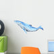 Watercolor Light Blue Whale Wall Decal