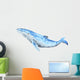 Watercolor Light Blue Whale Wall Decal