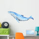 Watercolor Light Blue Whale Wall Decal