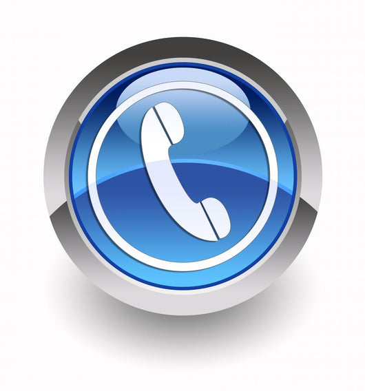 Blue phone glossy icon Wall Decal