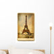 European Landmarks Vintage Cards - Paris Wall Mural