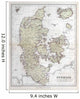 Old Map Denmark 1870