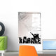 karate silver poster background 2 Wall Mural