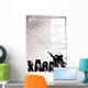 karate silver poster background 2 Wall Mural