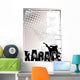 karate silver poster background 2 Wall Mural