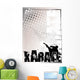 karate silver poster background 2 Wall Mural