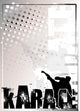 karate silver poster background 2 Wall Mural