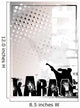 karate silver poster background 2 Wall Mural