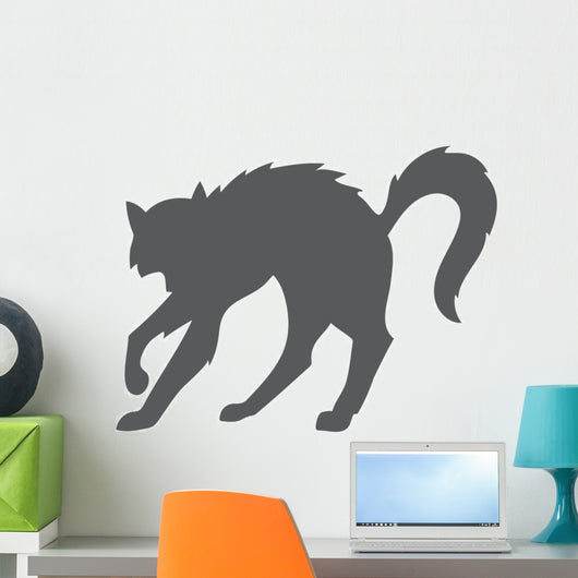 Scared Witches Cat Wall Decal