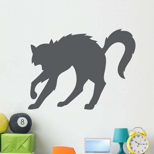 Scared Witches Cat Wall Decal