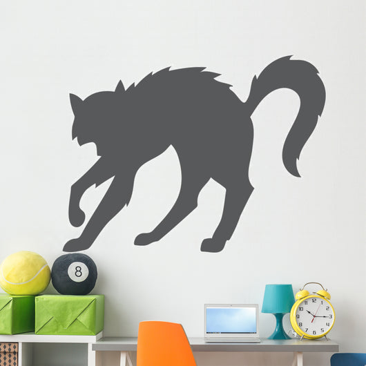 Scared Witches Cat Wall Decal