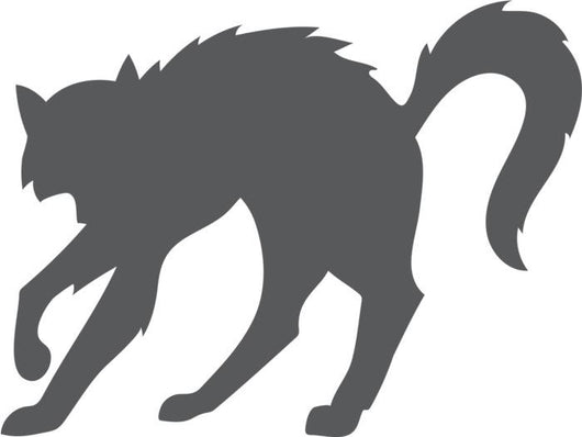 Scared Witches Cat Wall Decal
