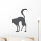 Hissing Witches Cat Wall Decal