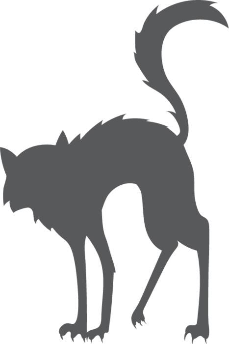 Hissing Witches Cat Wall Decal