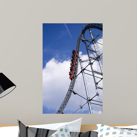 Roller Coaster and Blue Wall Decal Design 2