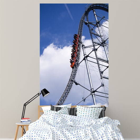 Roller Coaster and Blue Wall Decal Design 2